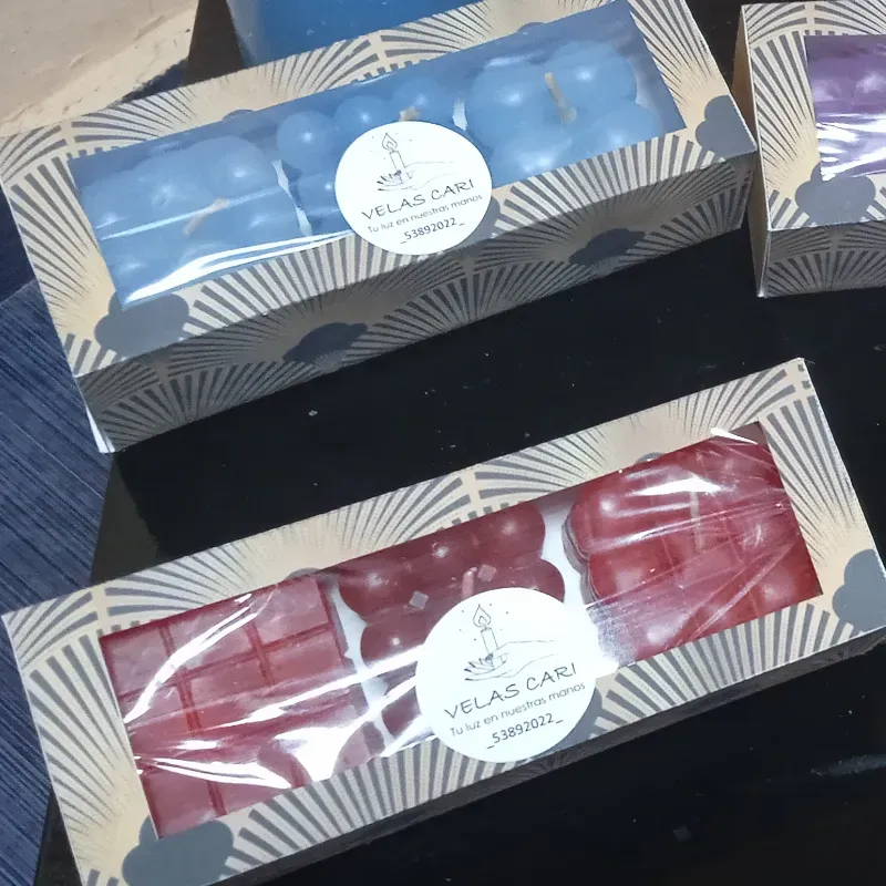 Estuche de 3 velas de cubos y Rubick