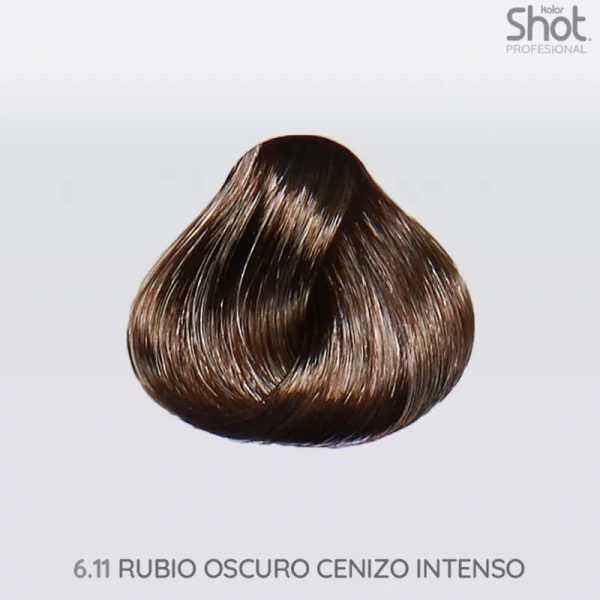 Tinte Shot 6.11  Rubio Oscuro Cenizo Intenso