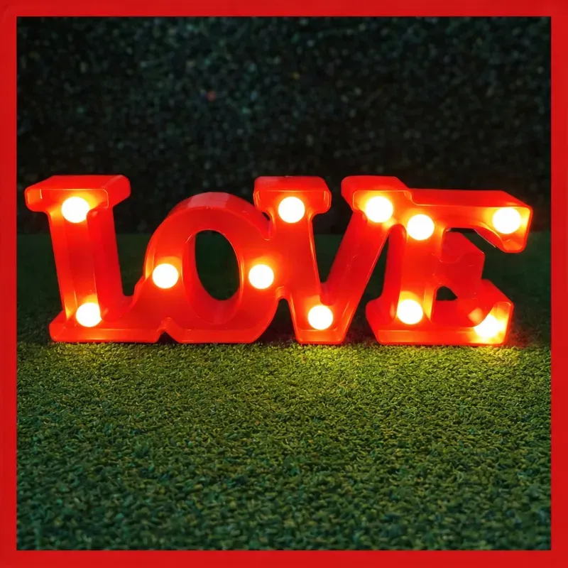 Lámpara led decorativa LOVE rojo