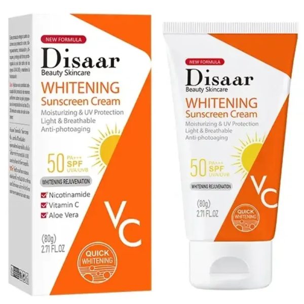 Protector solar SPF 50 Nicotinamida, vitamina C y aloe vera DISAAR