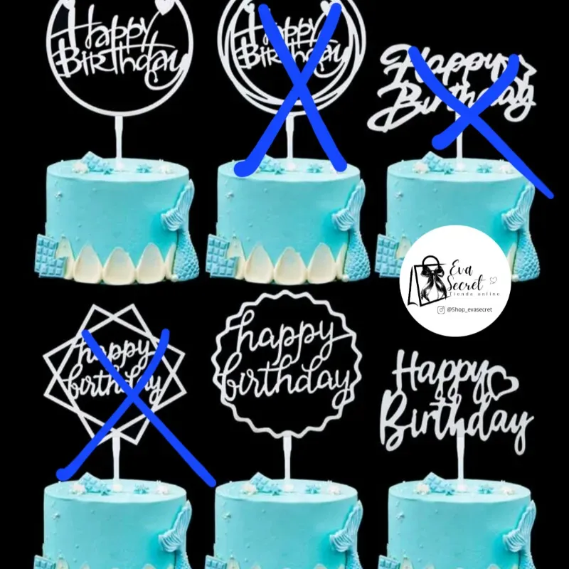 Top para cake plateado