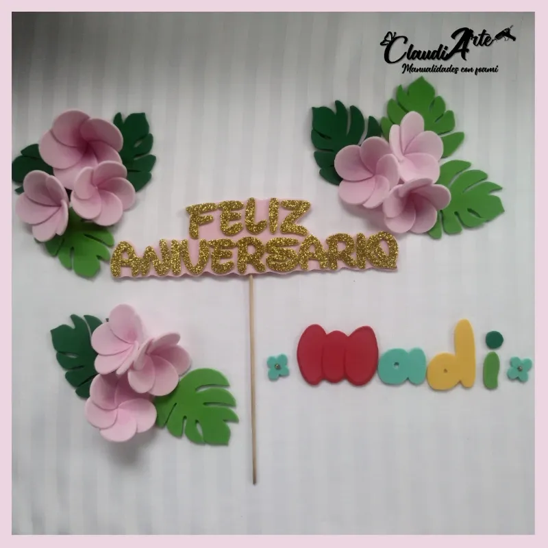 Cake topper (Tropical)