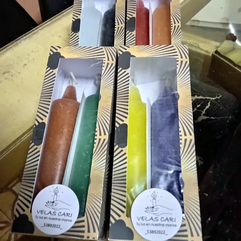 Estuche de 2 velas cilindricas