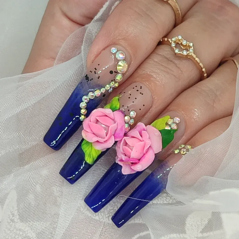 Relieve alto en 4 uñas