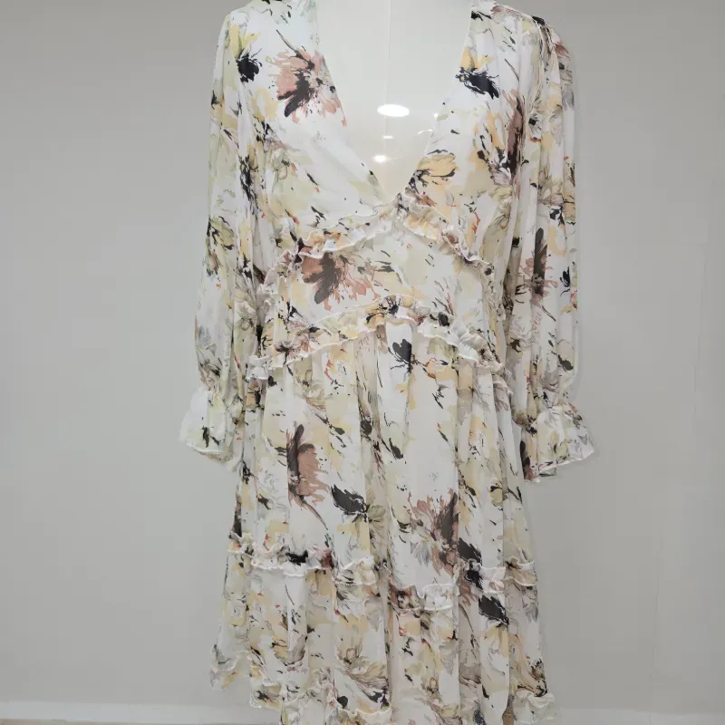 Vestido estampado con mangas