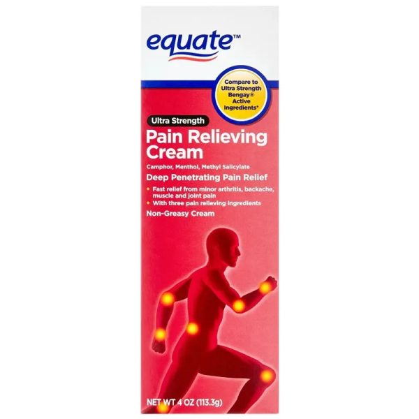 Equate Ultra Strength - Crema para aliviar el dolor muscular, tubo de 4 onzas