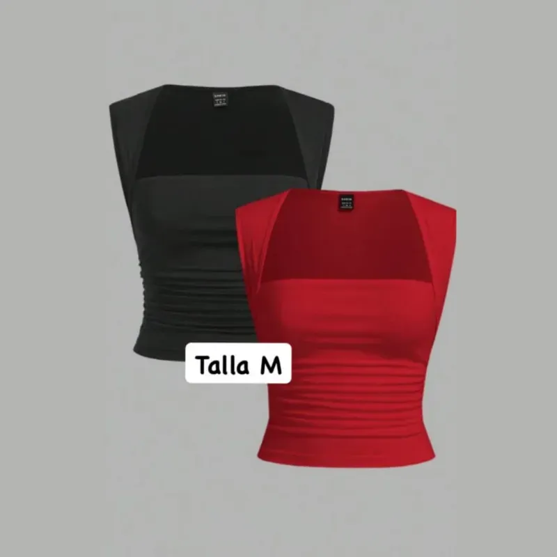 Top fruncido sin mangas