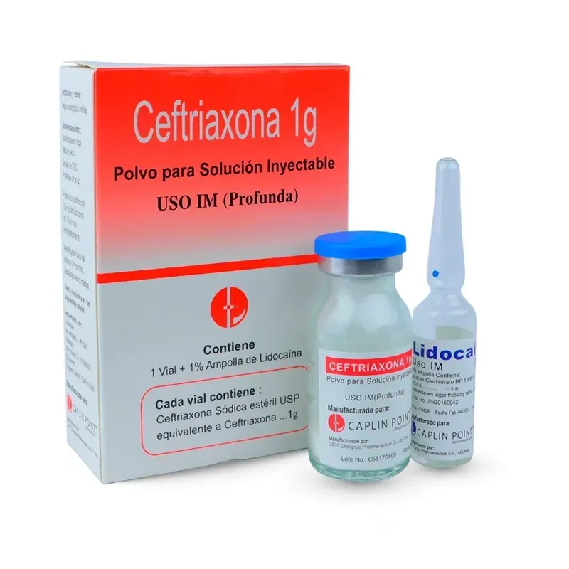 Ceftriaxona (Rosefin) Con Agua 1G