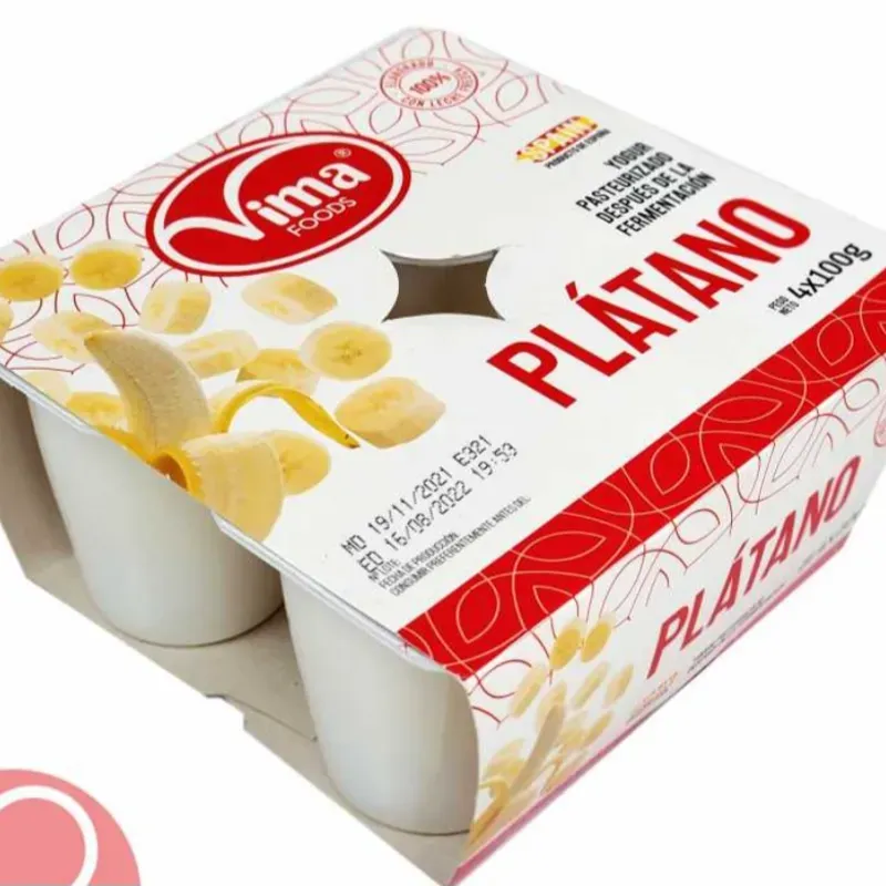 Caja de yogurt de plátano 24 unidades
