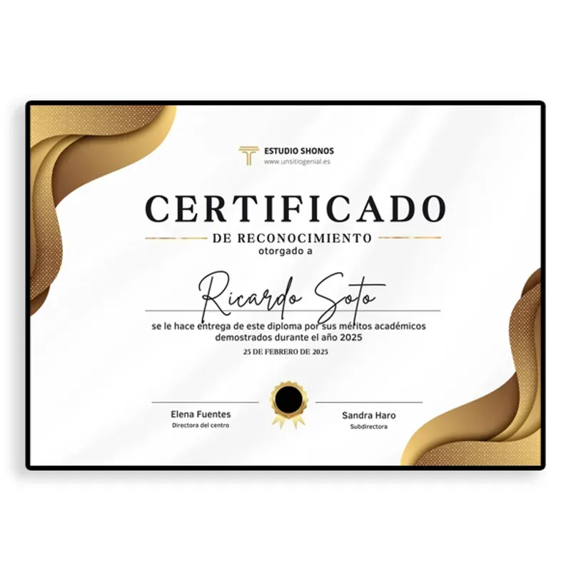 Diploma carta en cartulina