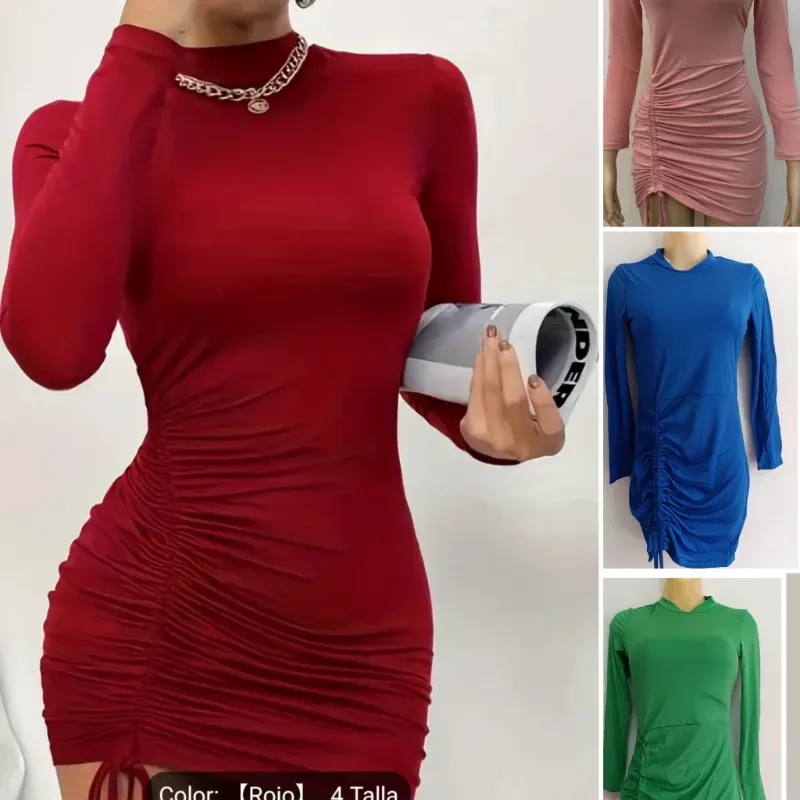 Vestido mangas largas