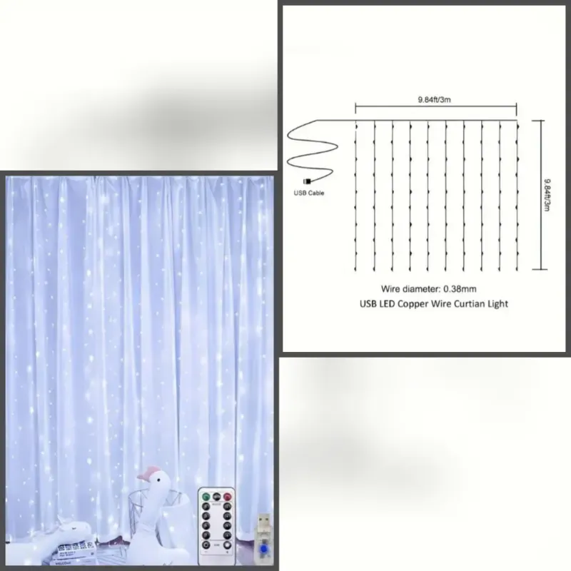 Cortina de luces blanco