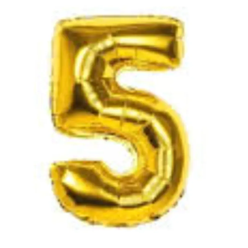 Globo Número 4 Dorado   16 pulgadas