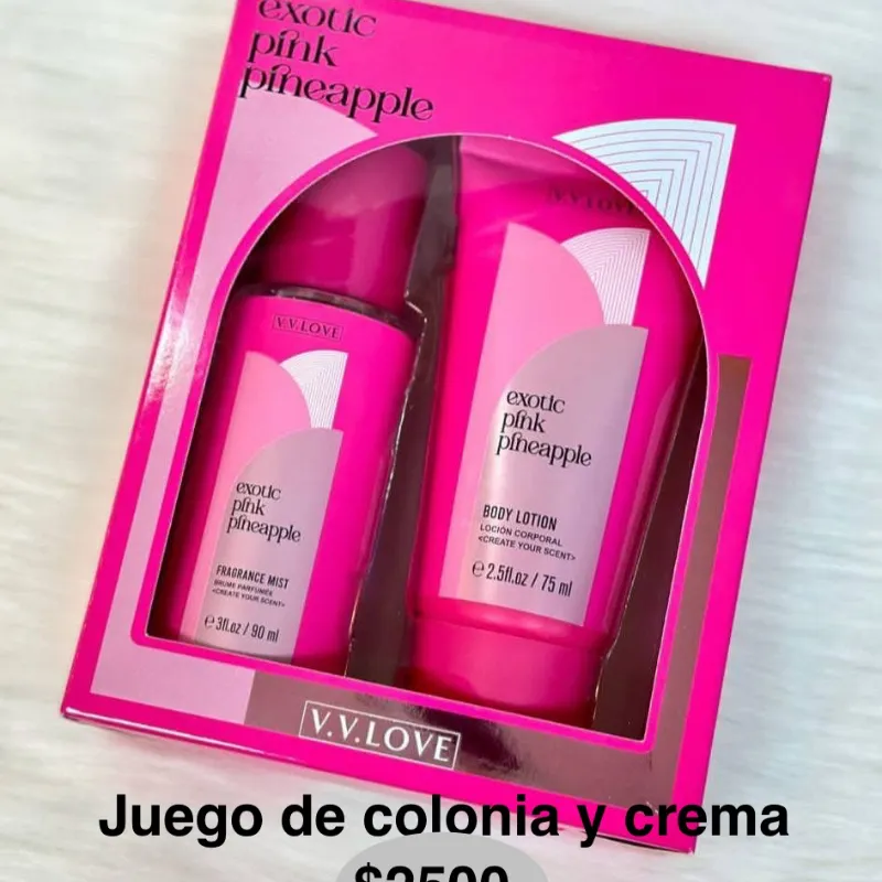 Juego de colonia y crema de piel