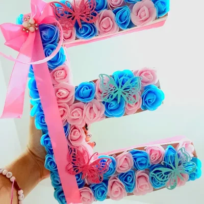 Letras de rosas en foami 