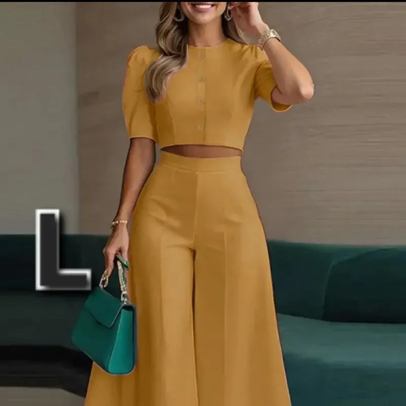 Conjunto Elegante de Pantalon y Blusa 