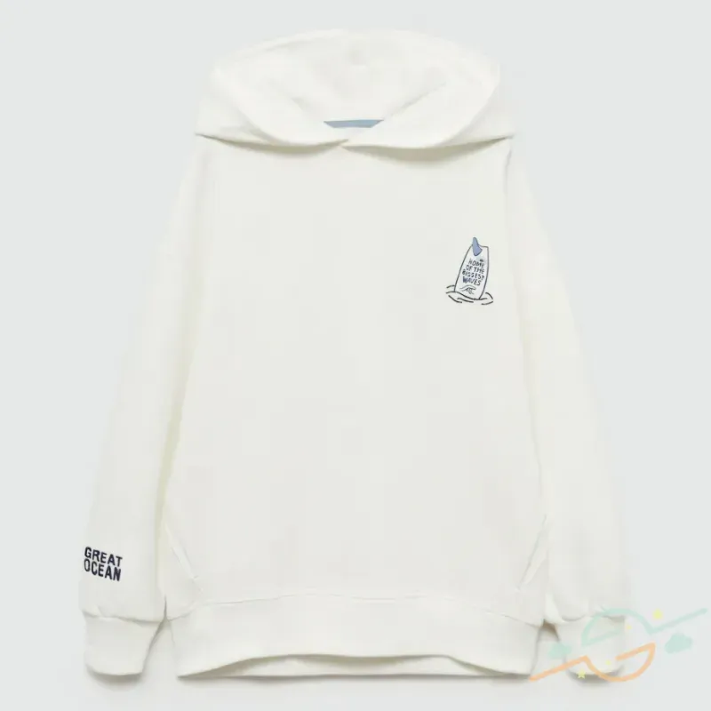 Sudadera blanca MANGO #0002