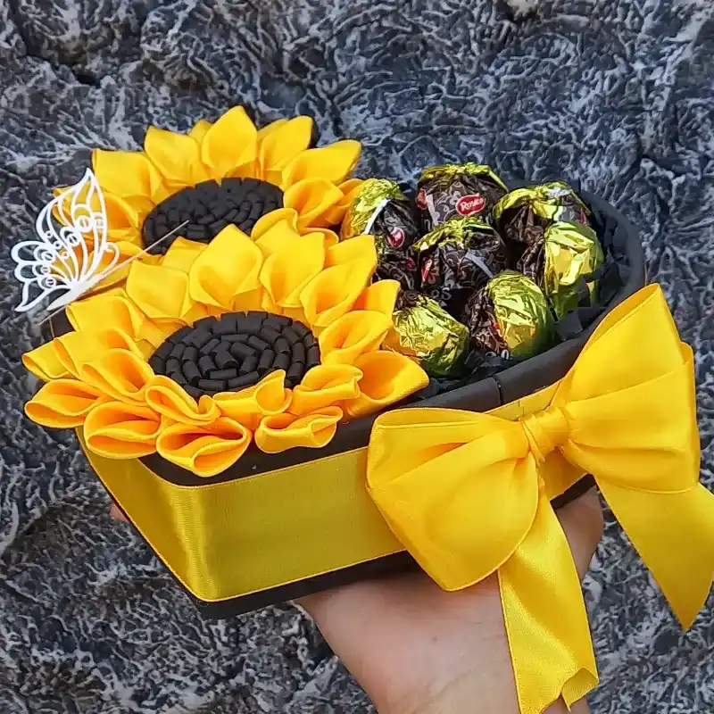 Cajita con Girasoles