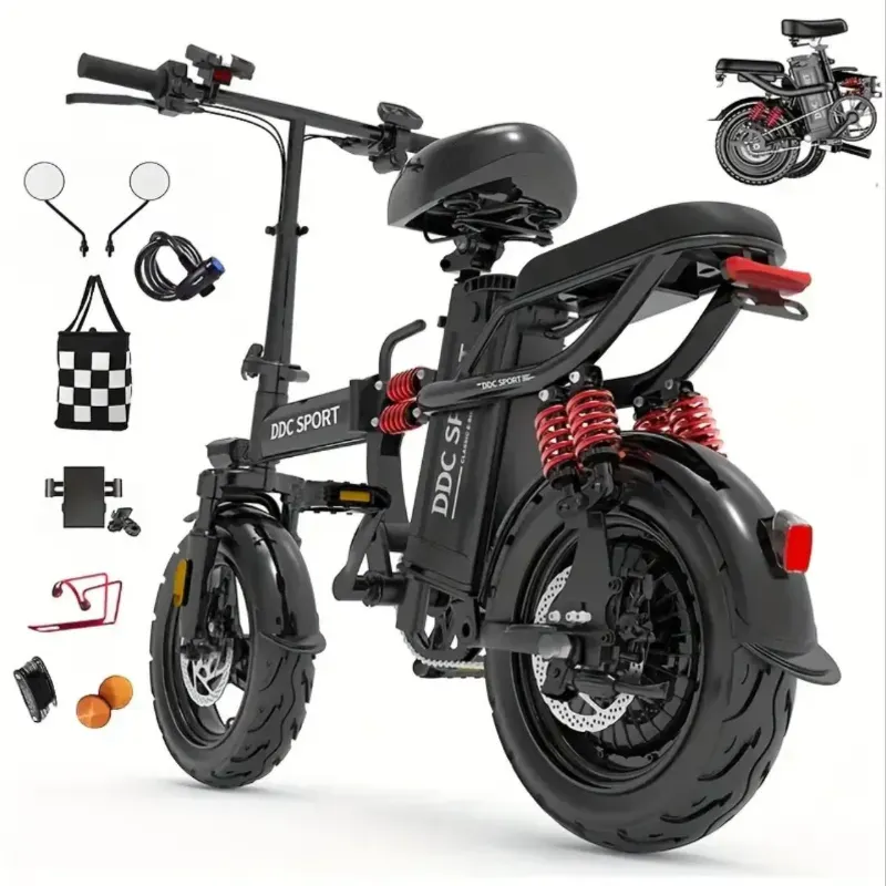 Bicicleta eléctrica DDC M1 para adultos, batería de 48V 20AH, alcance de 35 millas