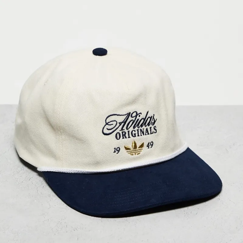 adidas Originals Masterpiece strapback in cream and navy