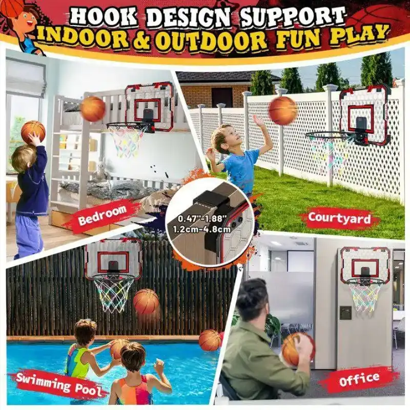 Mini aro de baloncesto LED $60 usd