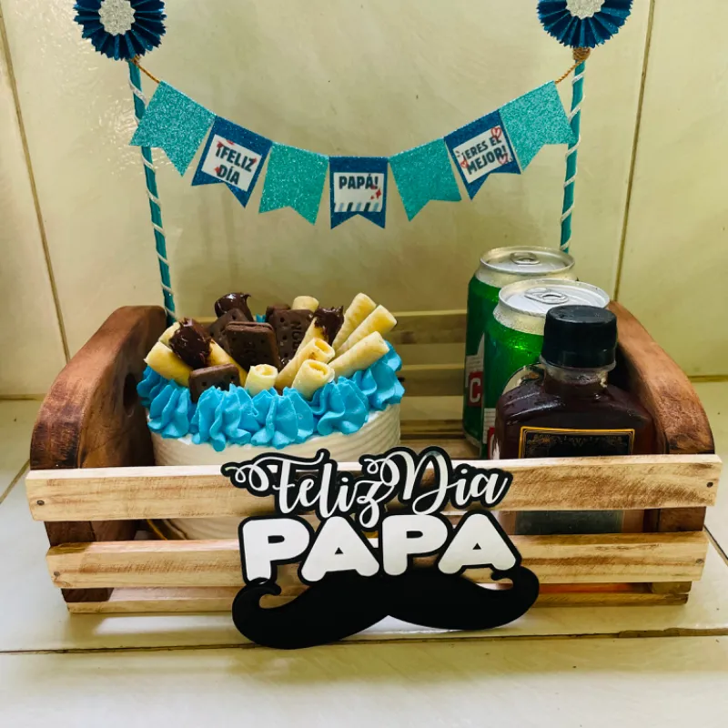 Minicake en caja de madera