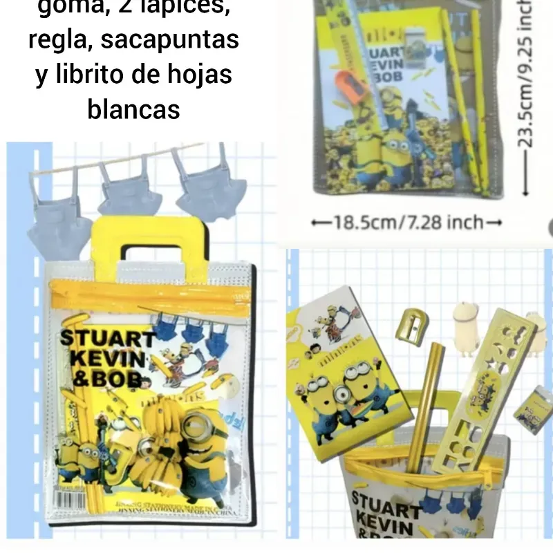 Set escolar temática Minion