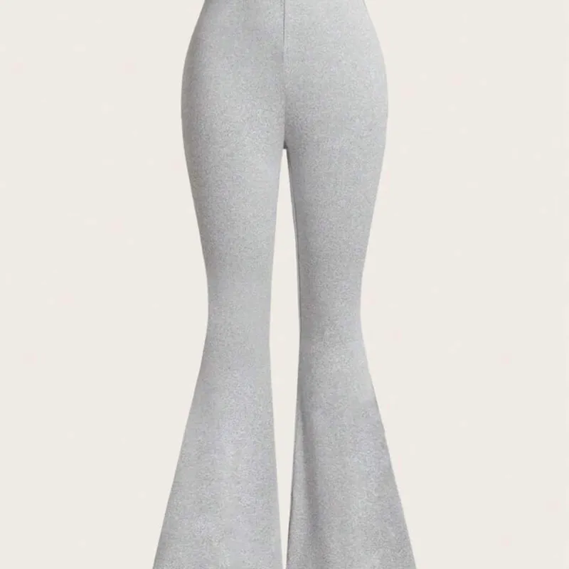 Pantalones elegantes con cintura elástica y pierna campana para mujeres, para primavera, verano y otoño