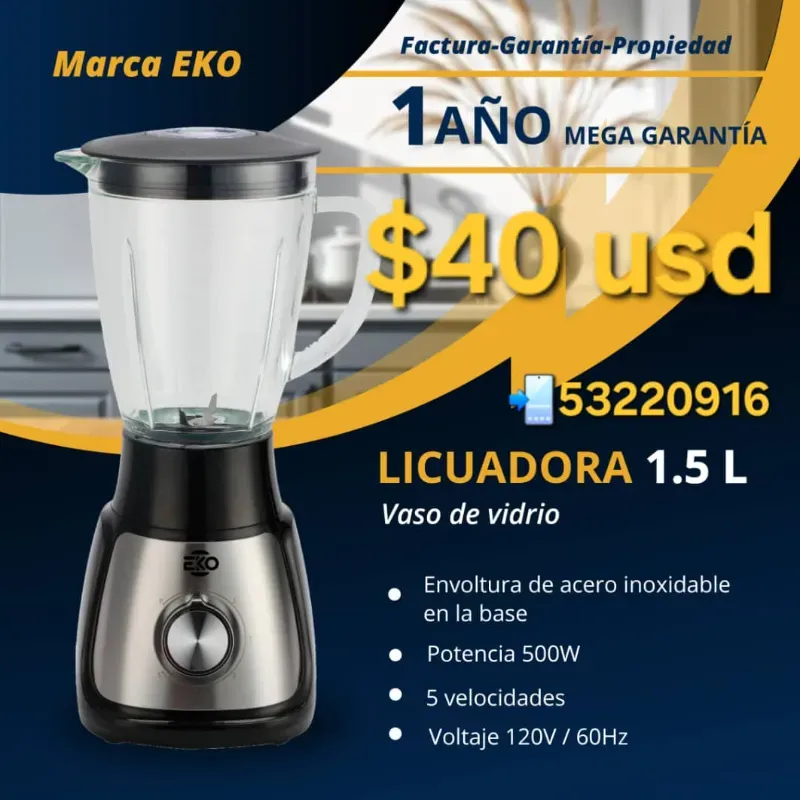 Licuadora Eko 1.5L