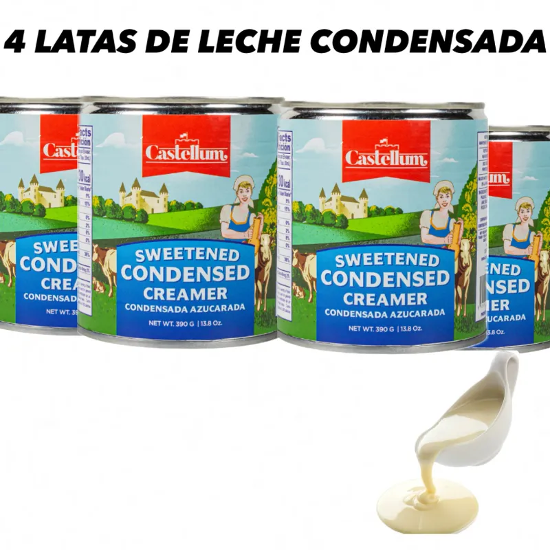 4 LECHE CONDENSADA CASTELLUM (4 LATAS)