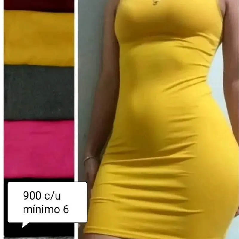 Vestido estrecho sin manga