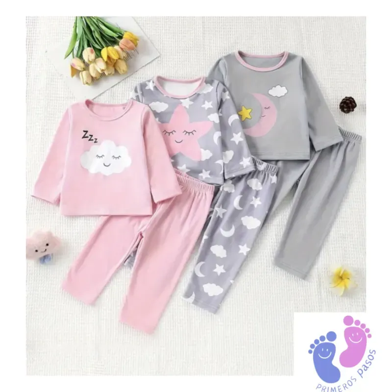 Conjunto de dormir nubes y estrellas