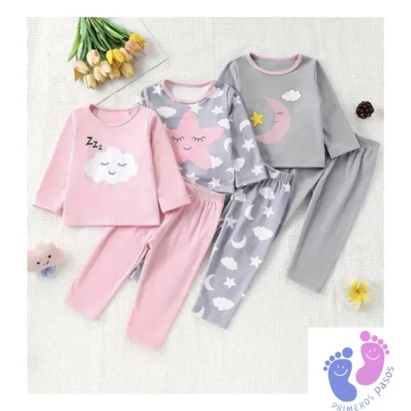 Conjunto de dormir nubes y estrellas
