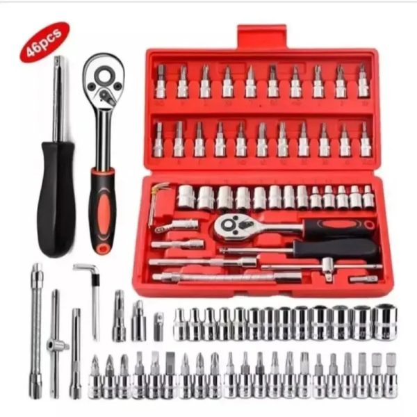 SET DE HERRAMIENTAS Combinado 46 Piezas Destornilladores /Allen /Torx /Cubos / Extensiones /Bandeadores*