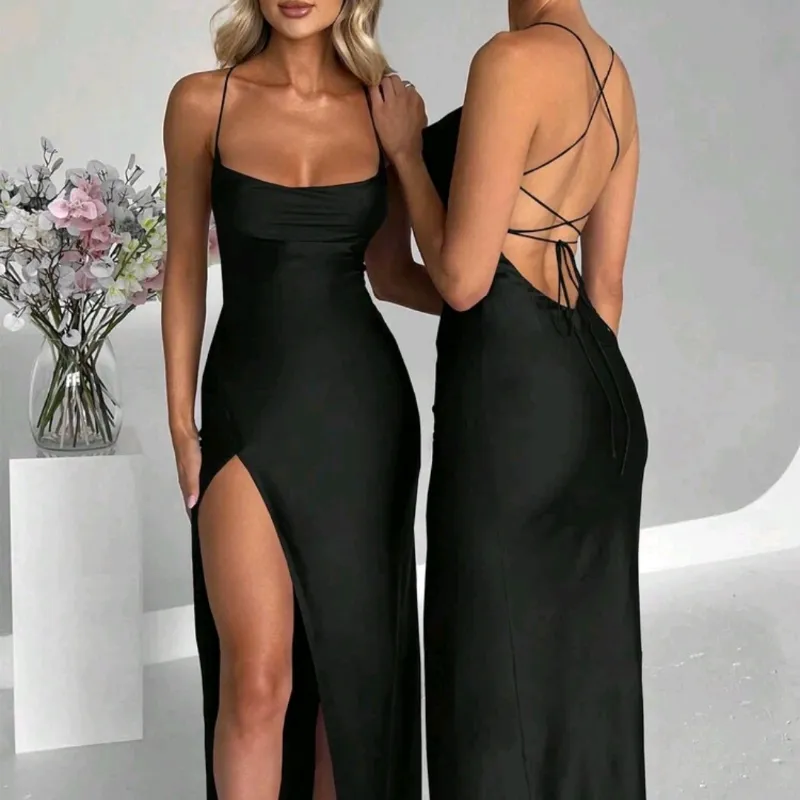 Vestido largo escotado