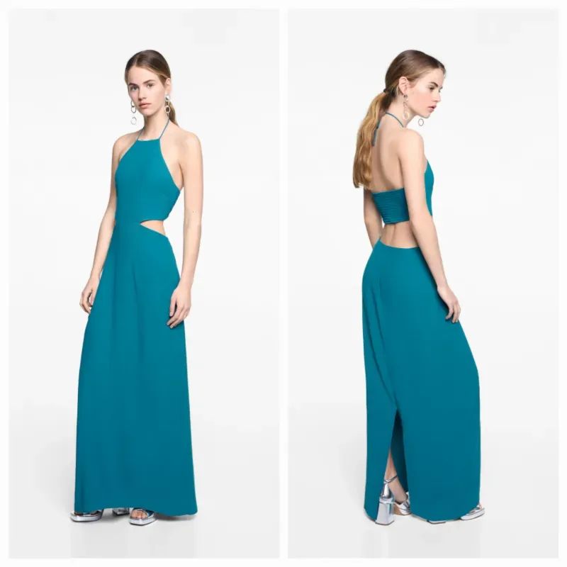 Vestido largo halter