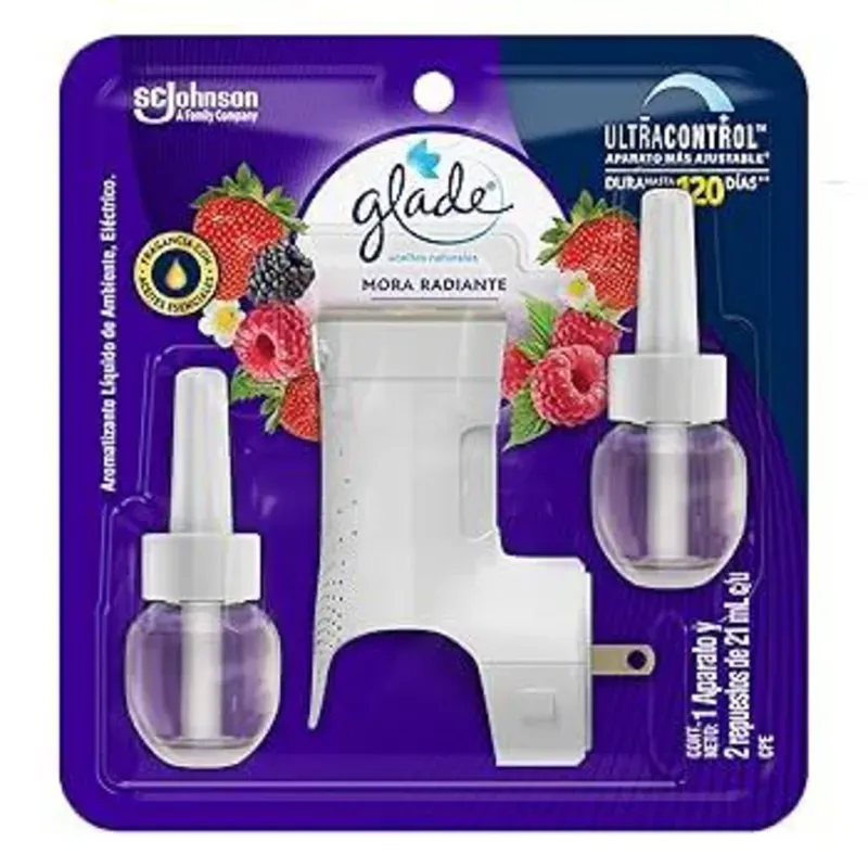 Glade PlugIns Mora Radiante – Kit con 1 difusor + 2 repuestos de aceite perfumado