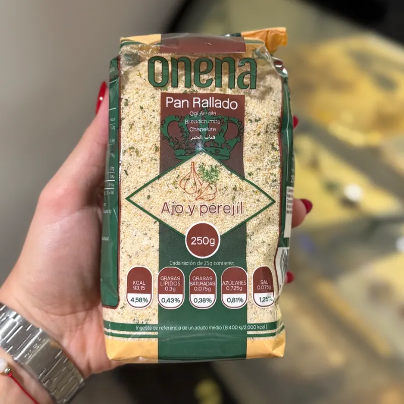 Pan rallado con ajo y perejil