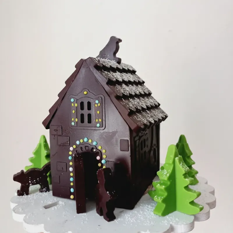 Kit Crea tu Casita de Chocolate (chocolate negro y blanco)