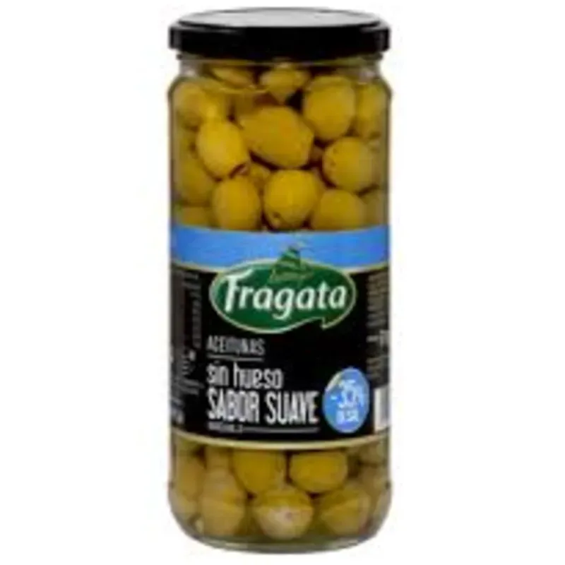 1201015 - ACEITUNA VERDE S/HUESO FRAGATA POMO 330 GR (CAJA DE 12 UNIDADES) - U/M: U