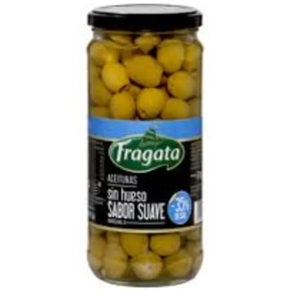 1201015 - ACEITUNA VERDE S/HUESO FRAGATA POMO 330 GR (CAJA DE 12 UNIDADES) - U/M: U