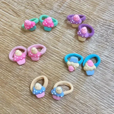 Set de 5 pares de felpas con cupcakes