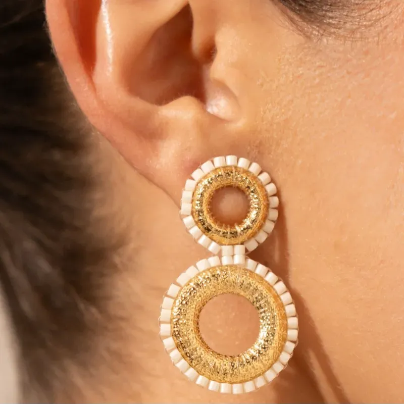 Aretes tejidos Dona x 2