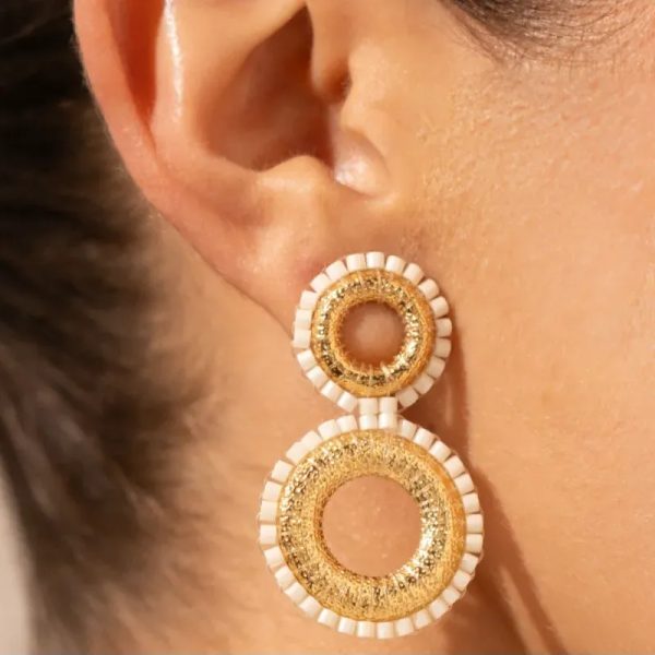 Aretes tejidos Dona x 2