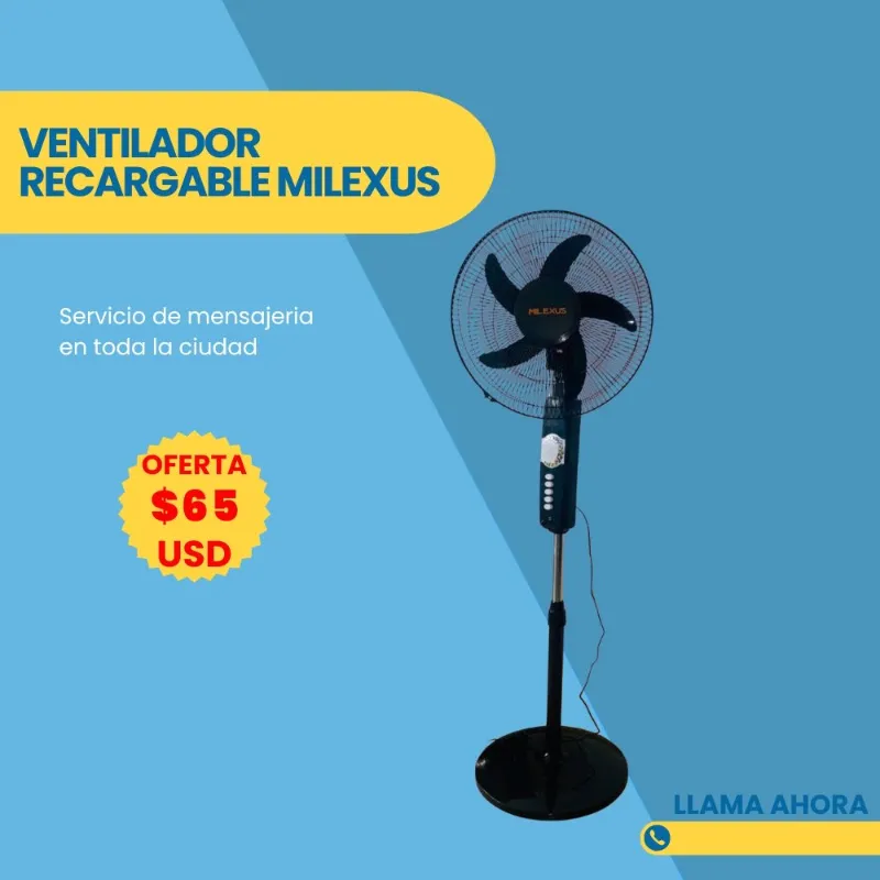 Ventilador recargable