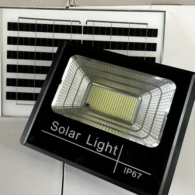 IMAGE-Lampara solar con panel y mando para exteriores e interiores, uso doméstico en apagón luz de emergencia súper brillante lámpara impermeable luz de patio exterior-150W