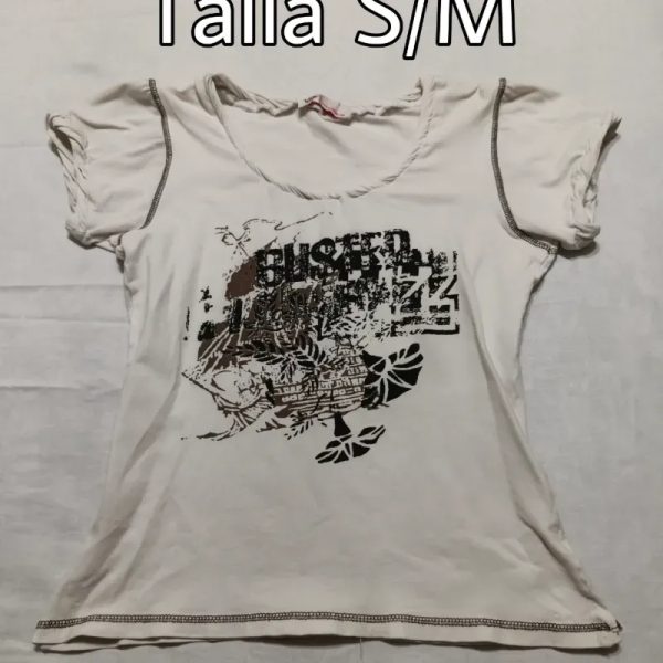 Pullover blanco con cartel Busted.