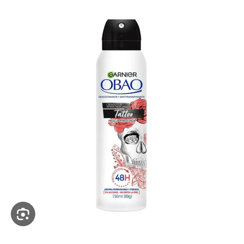 DESODORANTE SPRAY OBAO TATTOO FRESCURA PROFUNDA 150ML