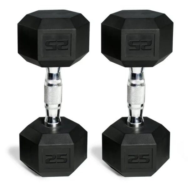 Mancuernas Hexagonales CAP (5Lb, 10Lb, 15Lb, 20Lb, 25Lb) – Núcleo de Hierro con Recubrimiento de Goma. (BAJO PEDIDO)