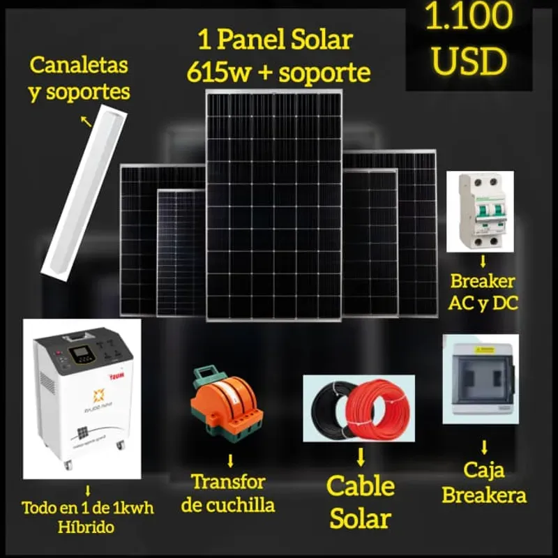 ☀️Kit fotovoltaico 1Kw
